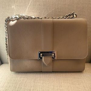 Aspinal of London Large Lottie in Soft Taupe Pebble